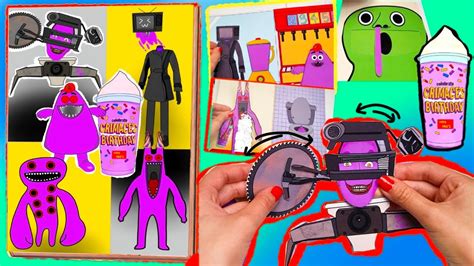 DIY♥ SKIBIDI TOILET TV WOMAN GRIMACE SHAKE 8GAMINGBOOK / SKIBIDI GRIMACE SHAKE STORY BOOK