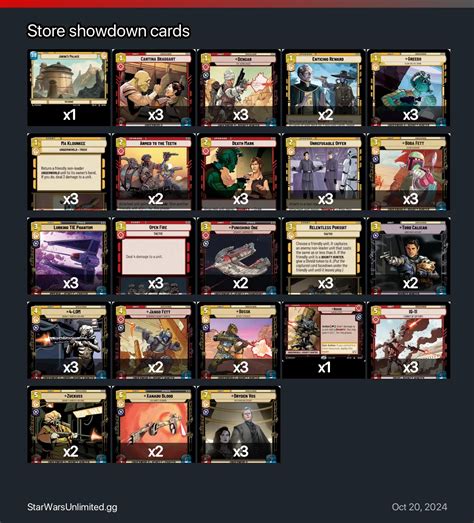 Store showdown cards | Star Wars: Unlimited SWU TCG