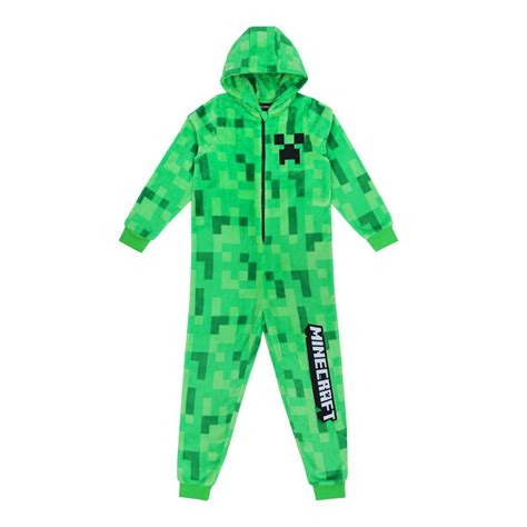 Minecraft Jumpsuit Minecraft Onesie Creeper Fleece Jumpsuit ...