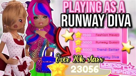 PLAYING DRESS TO IMPRESS AS A RUNWAY DIVA *OVER 20K STARS* | Roblox Dress To Impress