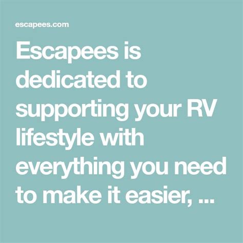 Escapees is dedicated to supporting your RV lifestyle with everything ...