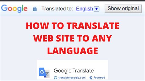 Translate web site to Any Language | Translate web site to English ...