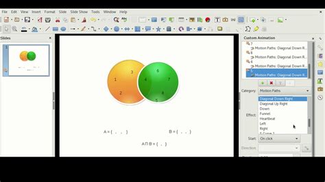 Libre office impress animation motion path effect tutorial