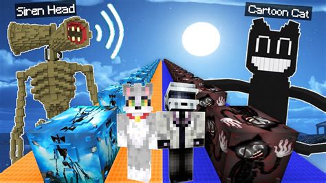 ¡DESAFIO DE LOS LUCKY BLOCKS DE SIREN HEAD VS CARTOON CAT 😱! - MINECRAFT