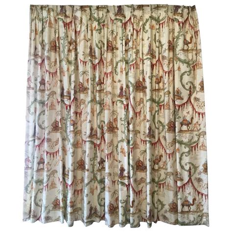 Vintage Chinoiserie Curtains - For Sale on 1stDibs