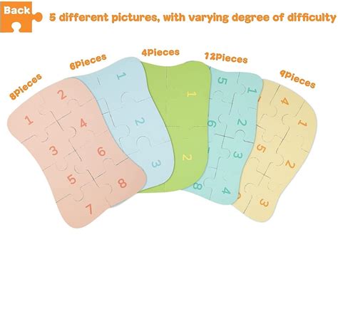 Domestic Animal Jigsaw Puzzle For Children Aged 3-8, 5 In 1 Jigsaw ...