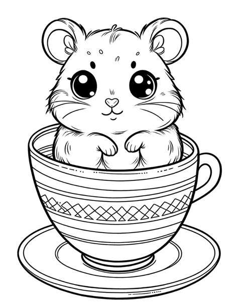 Free Cute Hamster Coloring Pages