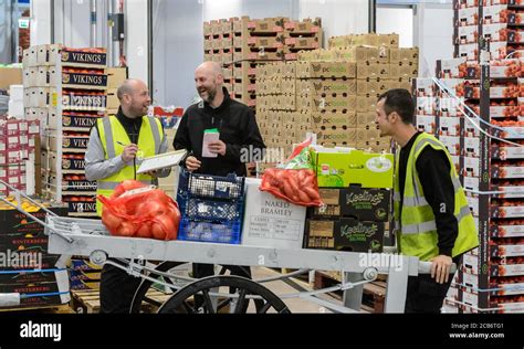 Staff and customers at the Birmingham Wholesale Market. The largest ...