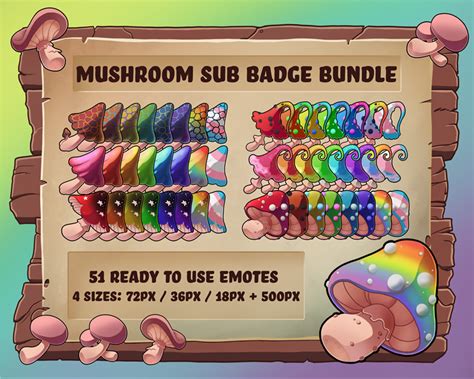 Mushroom Sub badge Bundle - Jay Lewis's Ko-fi Shop - Ko-fi ️ Where ...