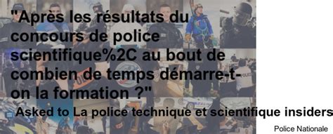 Après les résultats du concours de police scientifique, au bout de ...
