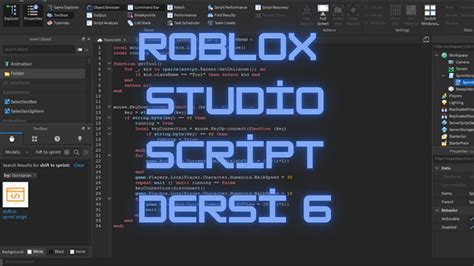 Roblox/Roblox Studio/Script dersi 6 - YouTube