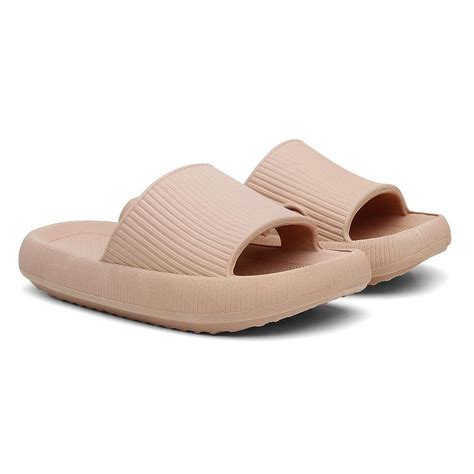 Chinelo Nuvem Slide Leve Confortável Moderno Bege
