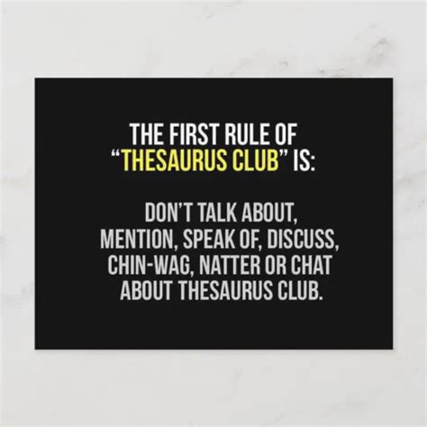 Thesaurus Club Postcard | Zazzle