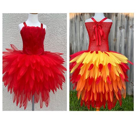 Phoenix Costume, Phoenix Tutu, Red Parrot Costume, Fawkes Costume ...