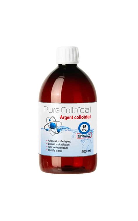 Argent colloïdal 15 ppm I Bouteille d'une contenance 500ml