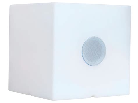 Cube lumineux enceinte bluetooth sans fil LED blanc/multicolore ...