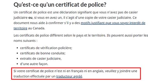 Entrée Express - Certificat de police Japon - traduction ? - Ontario ...