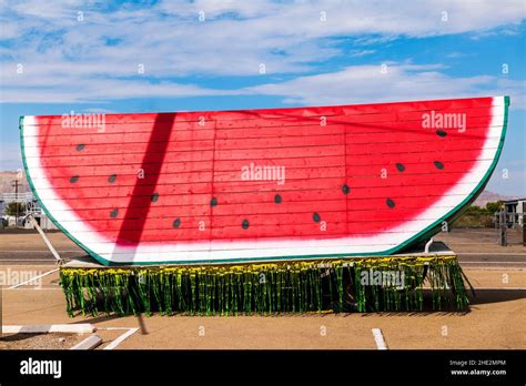 Colorful watermelon float; Melon Days; Green River; Utah; USA Stock ...