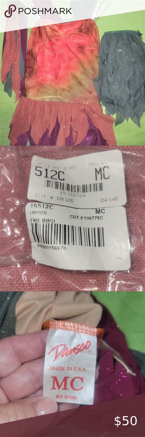 Dansco Firebird Dance Outfit with Sash and Tutu