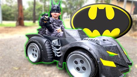 Kids Drive Cars | Batman Ride On Car | Kids Drive Batmobile Car | Ride ...