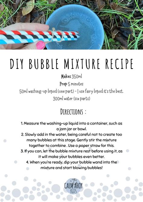 Easy Paper Bubble Wand {+ Bubble Recipe} - Calm Ahoy Kids