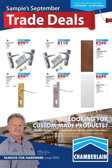 Chamberlain specials October 2025 > Catalogue