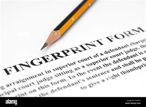 Fingerprint form document paper hi-res stock photography and images - Alamy