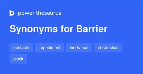 BARRIER Synonyms: 1 982 Similar Words & Phrases