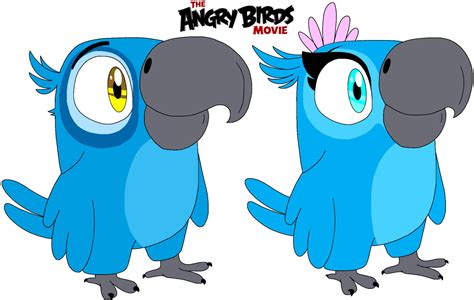 Blu and Jewel in the Angry Birds Movie Style! by LeafyJolt on DeviantArt