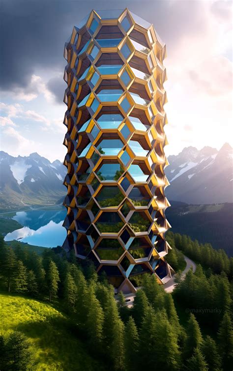 hexagon tower in the alps | Hexagonal architecture, Architecture, Tower
