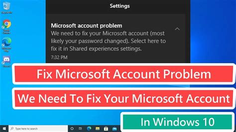 Fix Microsoft Account Problem We need to Fix Your Microsoft Account In Windows 10