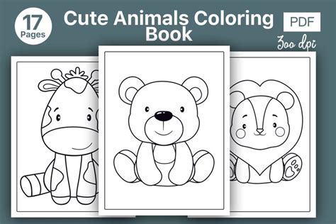 Cute Animals Coloring Book For Kids (2332168)