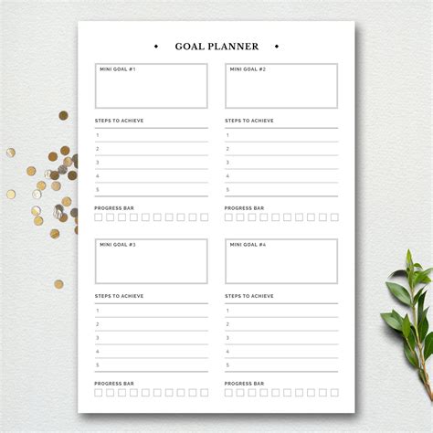 Goal Planner Printable | Student Planner, Organizer Pages Insert | Goal ...