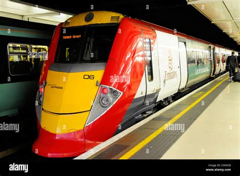 Gatwick Express rail shuttle service, Victoria Station, London, England ...