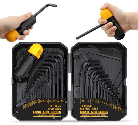 ELEAD 30-Piece Hex Key Set - Allen Wrench Set, SAE and Metric Allen ...