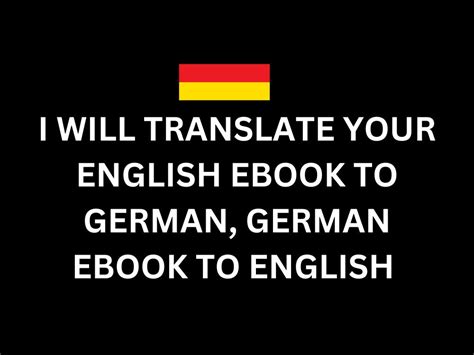 A German book translation to English, English translation to German ...