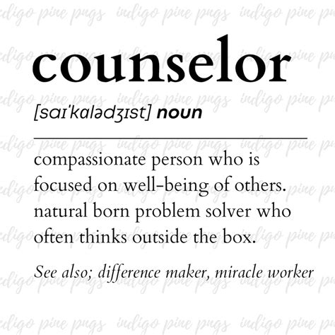 Counselor Definition, Counselor PNG, Counselor Sublimation Design ...