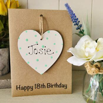 Personalised 18th Birthday Heart Card And Keepsake By Craft Heaven Designs