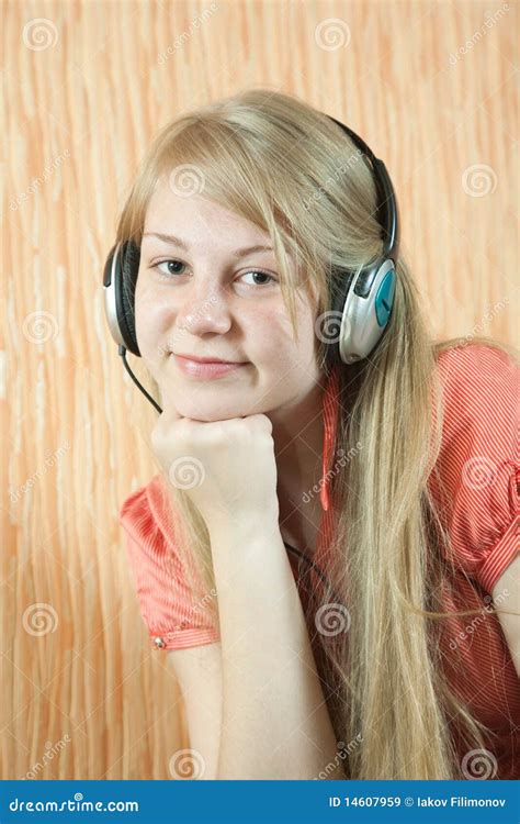 Girl listening music stock image. Image of casual, feel - 14607959