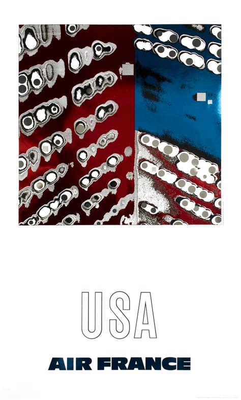 Affiche Vintage Air France - USA - Raymond Pages 1971