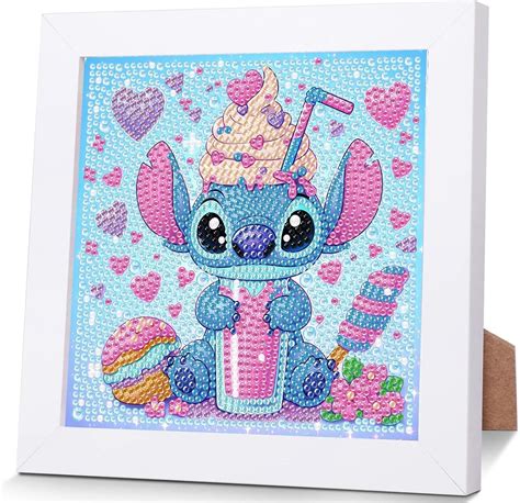 cdsnxore Kit de peinture diamant Stitch avec cadre à faire soi-même ...