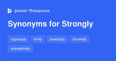 STRONGLY Synonyms: 1 383 Similar Words & Phrases