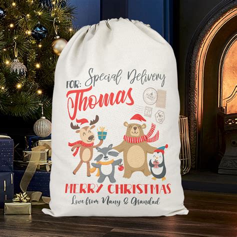 Christmas Truck Present Sack Kids - Purple Print House