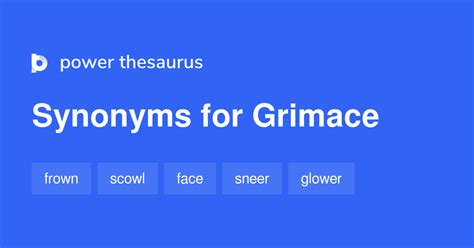 GRIMACE Synonyms: 875 Similar Words & Phrases