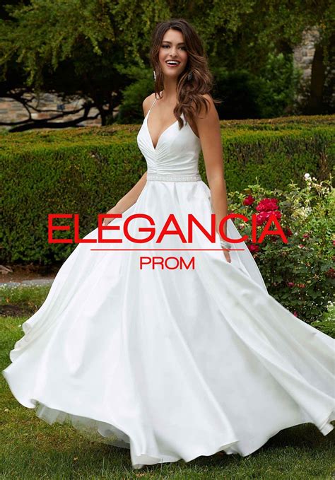 Shimmer Satin Long Ball Gown | Elegancia Formal Wear