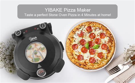 YIBAKE Pizza Maker Electric, 4-Min-Pizza in 1200W Pizza Oven, 31cm ...