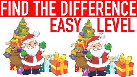 Find Difference Between Two Pictures Of Christmas Celebrations - Easy ...