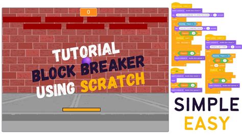 Tutorial make BLOCK BREAKER Game using Scratch - YouTube