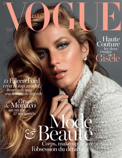 Gisele Bundchen Stuns on the November 2013 Cover of Vogue Paris ...