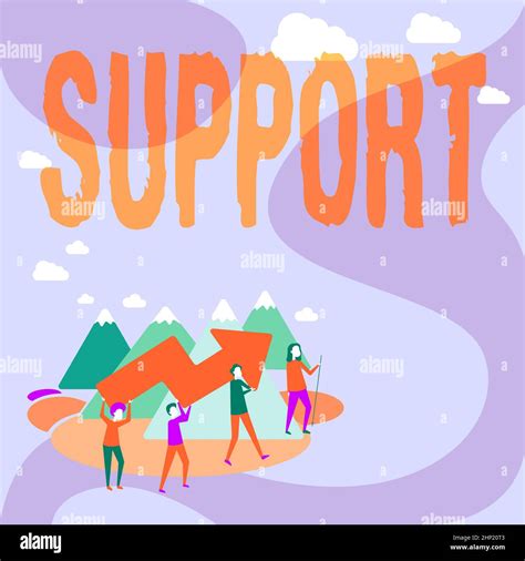 Conceptual caption Support, Concept meaning to agree with and give ...